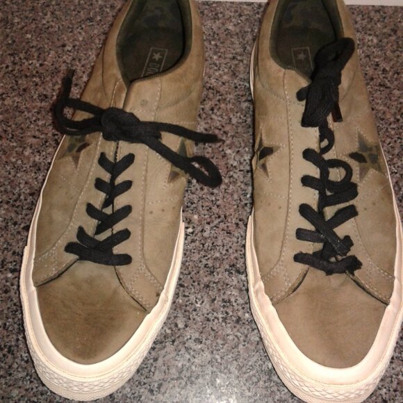Converse One Star Ox Camo Pack  Green Sneakers - Picture 1 of 4
